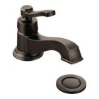 Oil rubbed bronze one-handle bathroom faucet