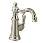 Polished nickel one-handle bar faucet