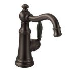 Oil rubbed bronze one-handle bar faucet