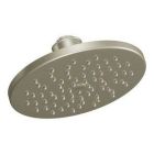 Brushed nickel one-function 8" diameter spray head rainshower showerhead