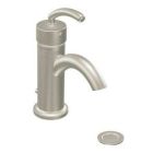 Brushed nickel one-handle bathroom faucet