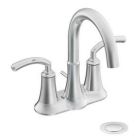 Chrome two-handle bathroom faucet