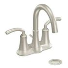 Brushed nickel two-handle bathroom faucet