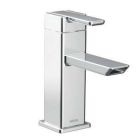 Chrome one-handle bathroom faucet
