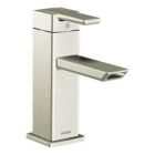 Brushed nickel one-handle bathroom faucet