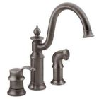 Oil rubbed bronze one-handle kitchen faucet