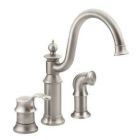 Spot resist stainless one-handle kitchen faucet