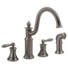Oil rubbed bronze two-handle kitchen faucet