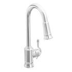 Chrome one-handle pulldown kitchen faucet