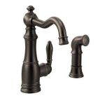 Oil rubbed bronze one-handle kitchen faucet