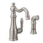 Spot resist stainless one-handle kitchen faucet