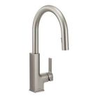 Spot resist stainless one-handle pulldown kitchen faucet