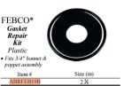 WALTER, ABRFEB19B, GASKET REPAIR KIT FITS 3/4" BONNET AND POPPET ASSEMBLY 
