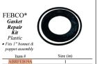 WALTER, ABRFEB19A, FEBCO 1" GASKET REPAIR KIT FITS 1" BONNET AND POPPET ASSEMBLY