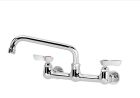 KROWNE, 12-808L, SILVER SERIES 8" CENTER WALL MOUNT FAUCET WITH 8" SPOUT, CHROME PLATED 