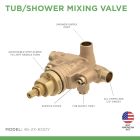 SYMMONS, 46-2X-BODY, TEMPTROL TUB/SHOWER BODY - DISCONTINUED - REPLACED WITH 262XBODY