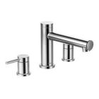 Chrome two-handle roman tub faucet