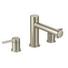 Brushed nickel two-handle roman tub faucet