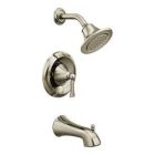 Polished nickel Posi-Temp(R) tub/shower