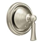 Brushed nickel transfer valve trim