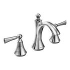 Chrome two-handle bathroom faucet