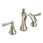 Polished nickel two-handle bathroom faucet
