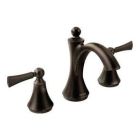 Oil rubbed bronze two-handle bathroom faucet