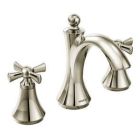 Polished nickel two-handle bathroom faucet