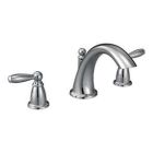 Chrome two-handle roman tub faucet