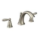 Brushed nickel two-handle roman tub faucet