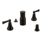 Oil rubbed bronze two-handle bidet faucet