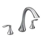 Chrome two-handle roman tub faucet
