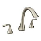 Brushed nickel two-handle roman tub faucet