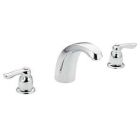 Chrome two-handle roman tub faucet