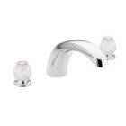 Chrome two-handle roman tub faucet
