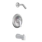 Brushed chrome Posi-Temp(R) tub/shower