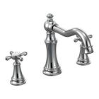 Chrome two-handle roman tub faucet