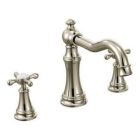 Polished nickel two-handle roman tub faucet