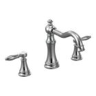 Chrome two-handle roman tub faucet