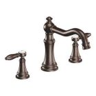 Oil rubbed bronze two-handle roman tub faucet