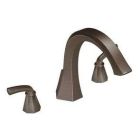 Oil rubbed bronze two-handle roman tub faucet