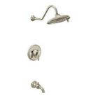 Polished nickel Posi-Temp(R) tub/shower