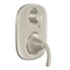 Brushed nickel Moentrol(R) with transfer valve trim