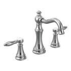 Chrome two-handle bathroom faucet