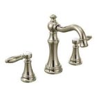 Polished nickel two-handle bathroom faucet