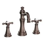 Oil rubbed bronze two-handle bathroom faucet