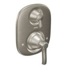 Brushed nickel Moentrol(R) with transfer valve trim
