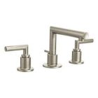 Brushed nickel two-handle bathroom faucet