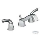 Chrome two-handle bathroom faucet