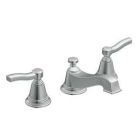 Chrome two-handle bathroom faucet